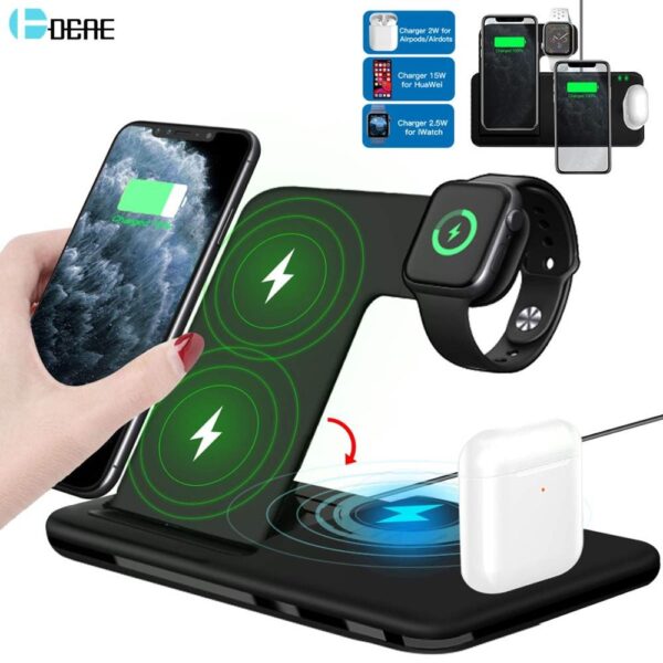 w qi fast wireless charger stand for i main