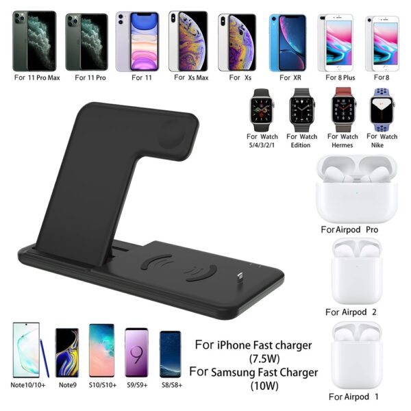 w qi fast wireless charger stand for i main