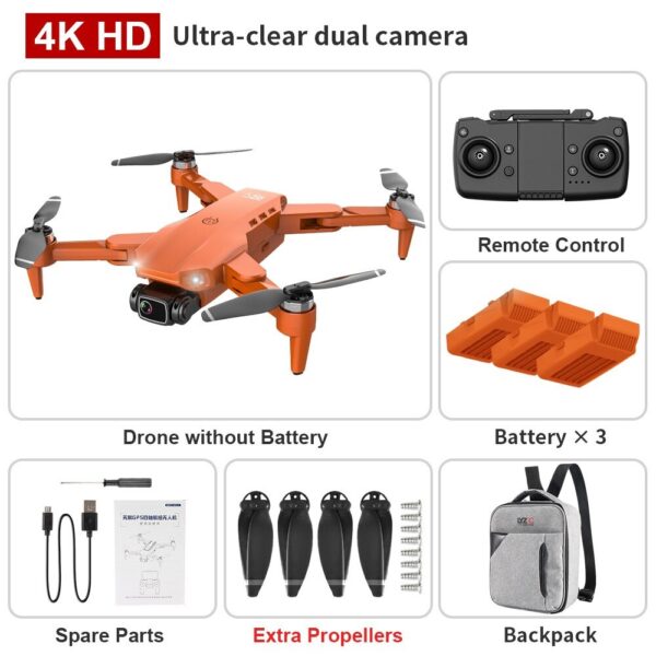 Orange Backpack B xkj l pro gps drone k dual hd camera variants