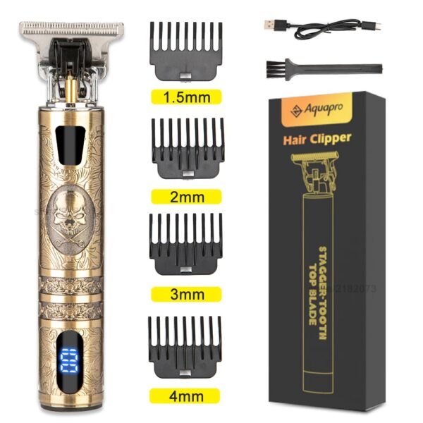 Skeleton led electric hair clipper hair trimmer variants