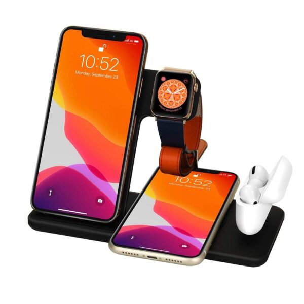 Style W Black w qi fast wireless charger stand for i variants
