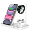 Style W White w qi fast wireless charger stand for i variants