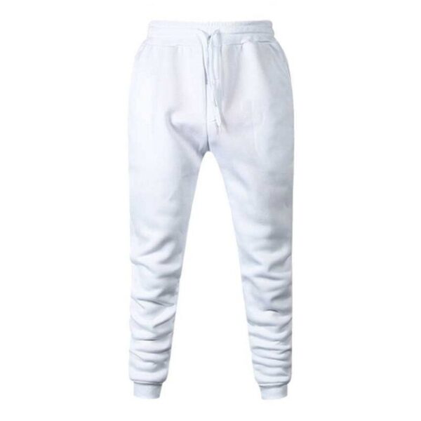 White mens joggers casual pants fitness men sp variants