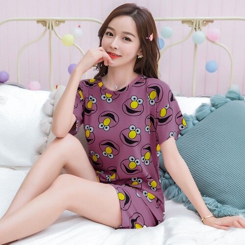 hongdou pyjama short sleeve pajamas set homewear variants