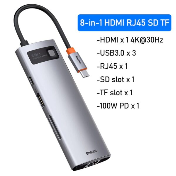 in HDMI SD TF baseus usb c hub type c to hdmi compatib variants