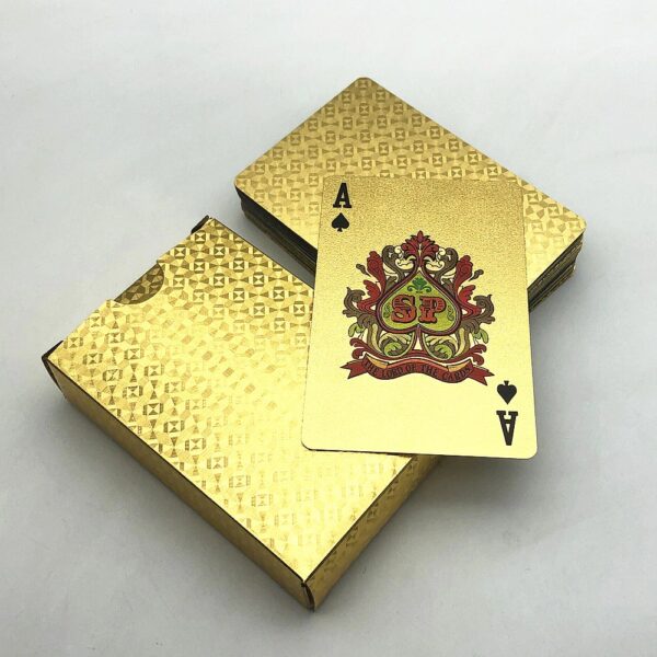 Gold deck black plastic poker cards glod si variants
