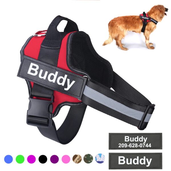 personalized dog harness no pull reflect main