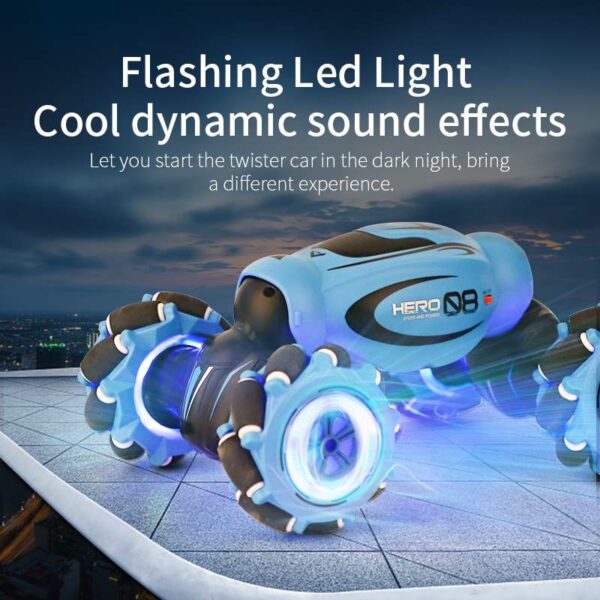 D WD RC Car Radio Gesture Induction Music Light Twist High Speed Stunt Remote