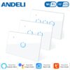 Wifi Wall Smart Switch US Standard Glass Touch Panel Support Tuya Smart Life APP Remote Control