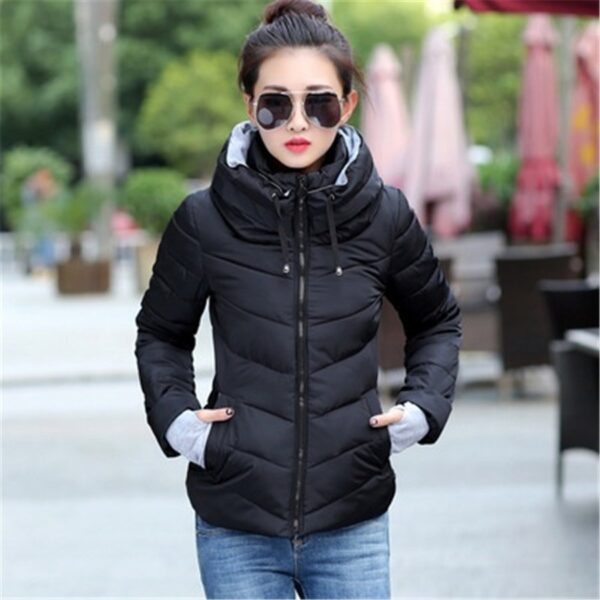 Parka Winter Jacket | Woman Parkas Winter Plus Size Female Cotton Puffer Padded Jacket Coat Slim Fit Casual Hooded Outerwear