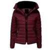 ZOGAA New Ladies Quilted Padded Puffer Bubble Fur Collar Warm Thick Womens Jacket Coat