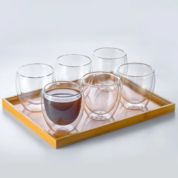new heat resistant double wall glass cup main